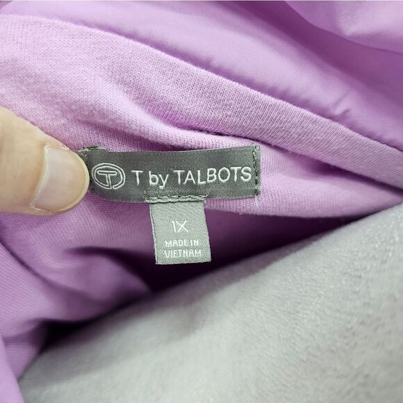T by Talbots Periwinkle Lavender Purple Quilted Puffer Vest Size 1X - Picture 7 of 9